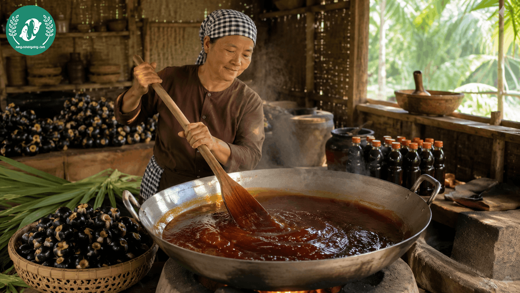 Nước Màu Thốt Nốt An Giang – Bí Quyết Lên Màu Cánh Gián Tự Nhiên Cho Món Kho, Chè Và Bánh 3 Nước màu kho thịt