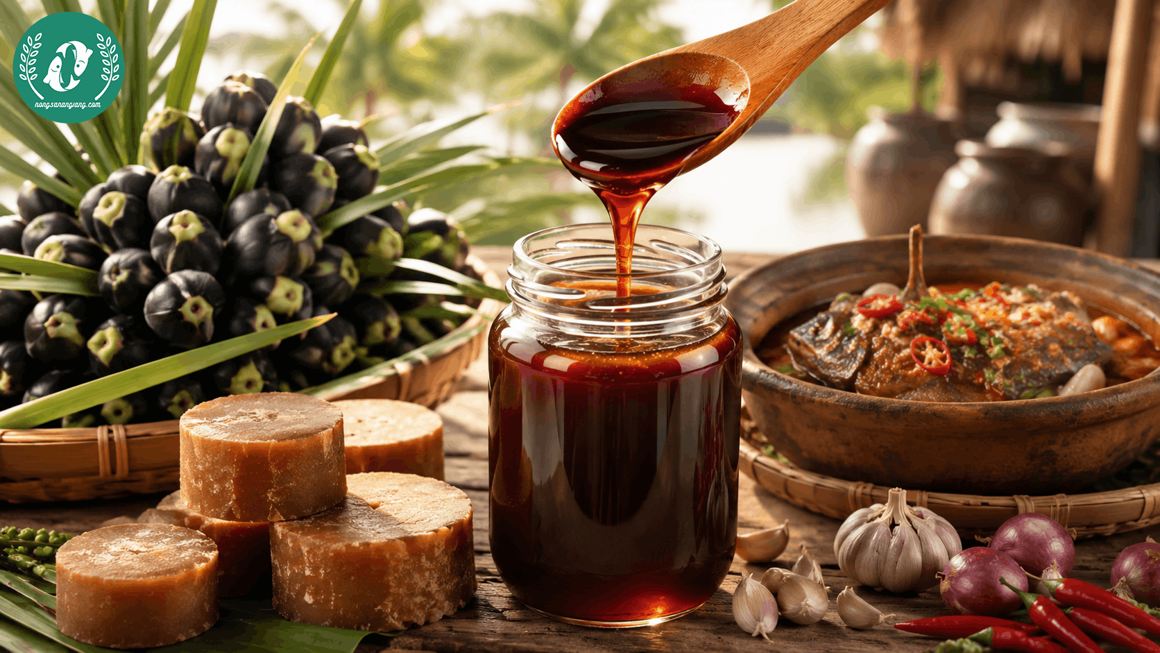 Nước Màu Thốt Nốt An Giang – Bí Quyết Lên Màu Cánh Gián Tự Nhiên Cho Món Kho, Chè Và Bánh 2 Nước Màu Thốt Nốt An Giang Nguyên Chất