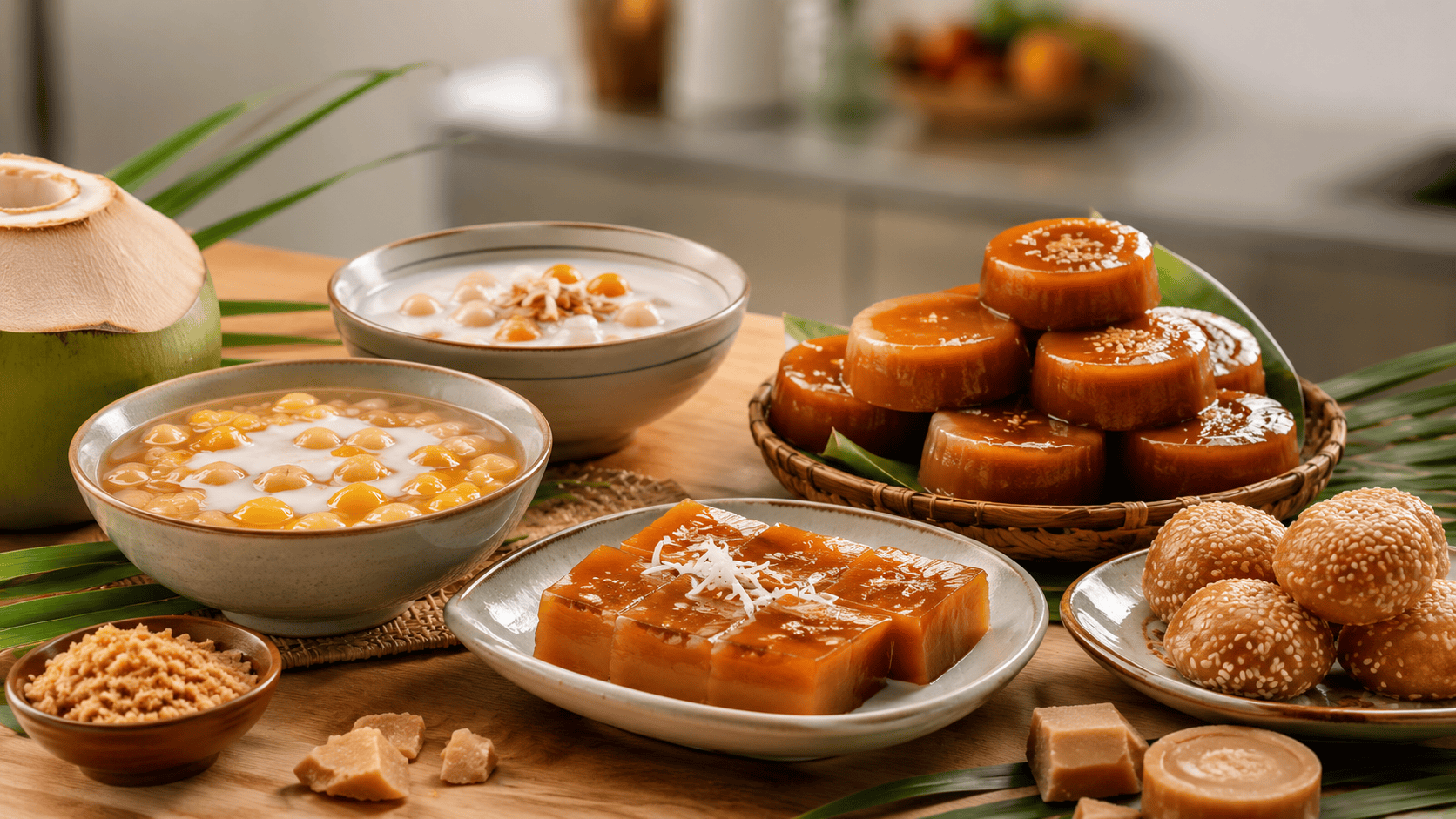 Đường thốt nốt An Giang là đặc sản trứ danh vùng Bảy Núi, được cô đặc từ dịch nhị hoa thốt nốt tự nhiên, vị ngọt thanh, thơm dịu, phù hợp nấu chè, làm bánh, kho món ăn và dùng thay đường tinh luyện khi sử dụng điều độ.