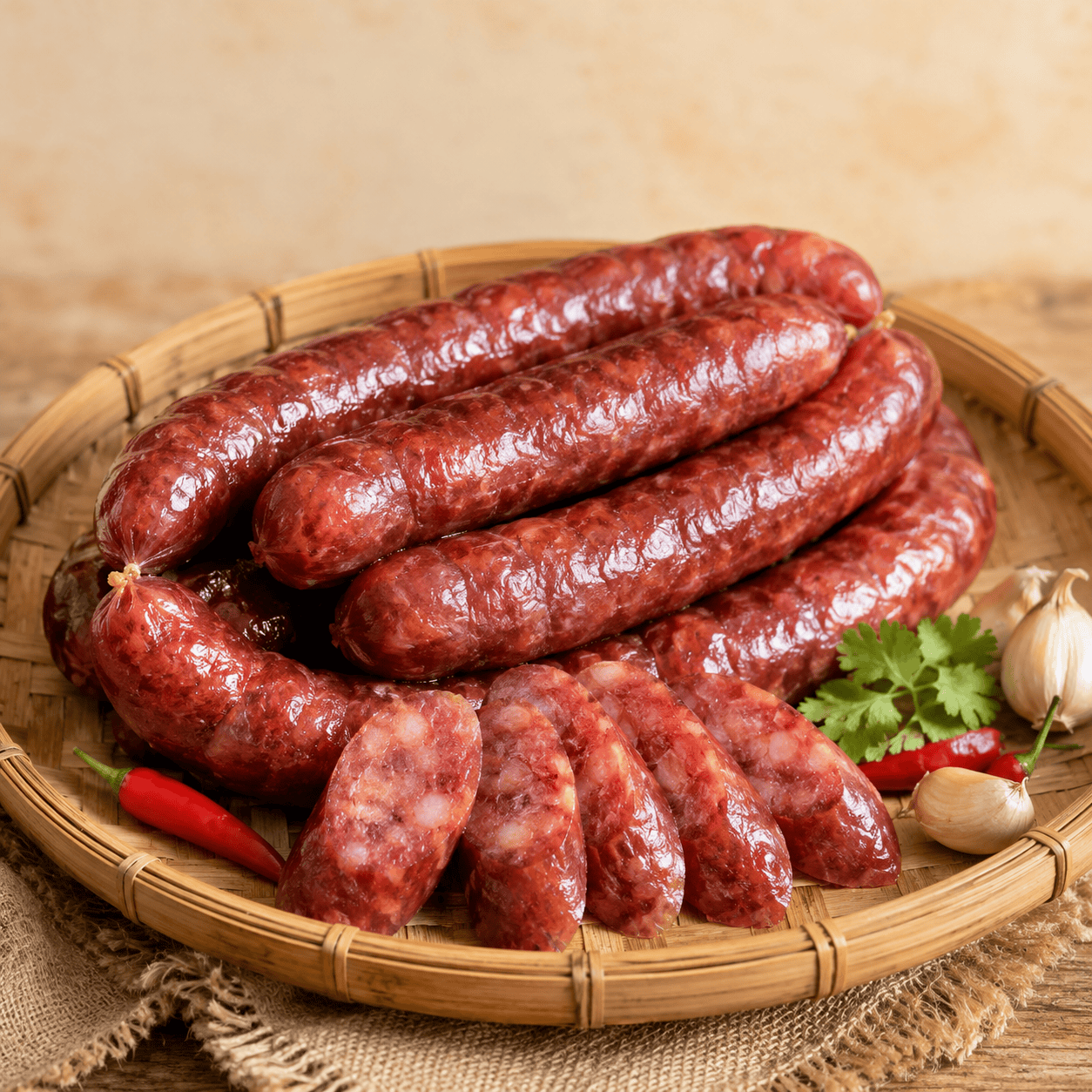 Các loại lạp xưởng đặc sản có vị thơm béo, đậm đà và tiện lợi, phù hợp chiên, nướng hoặc dùng trong bữa cơm gia đình.