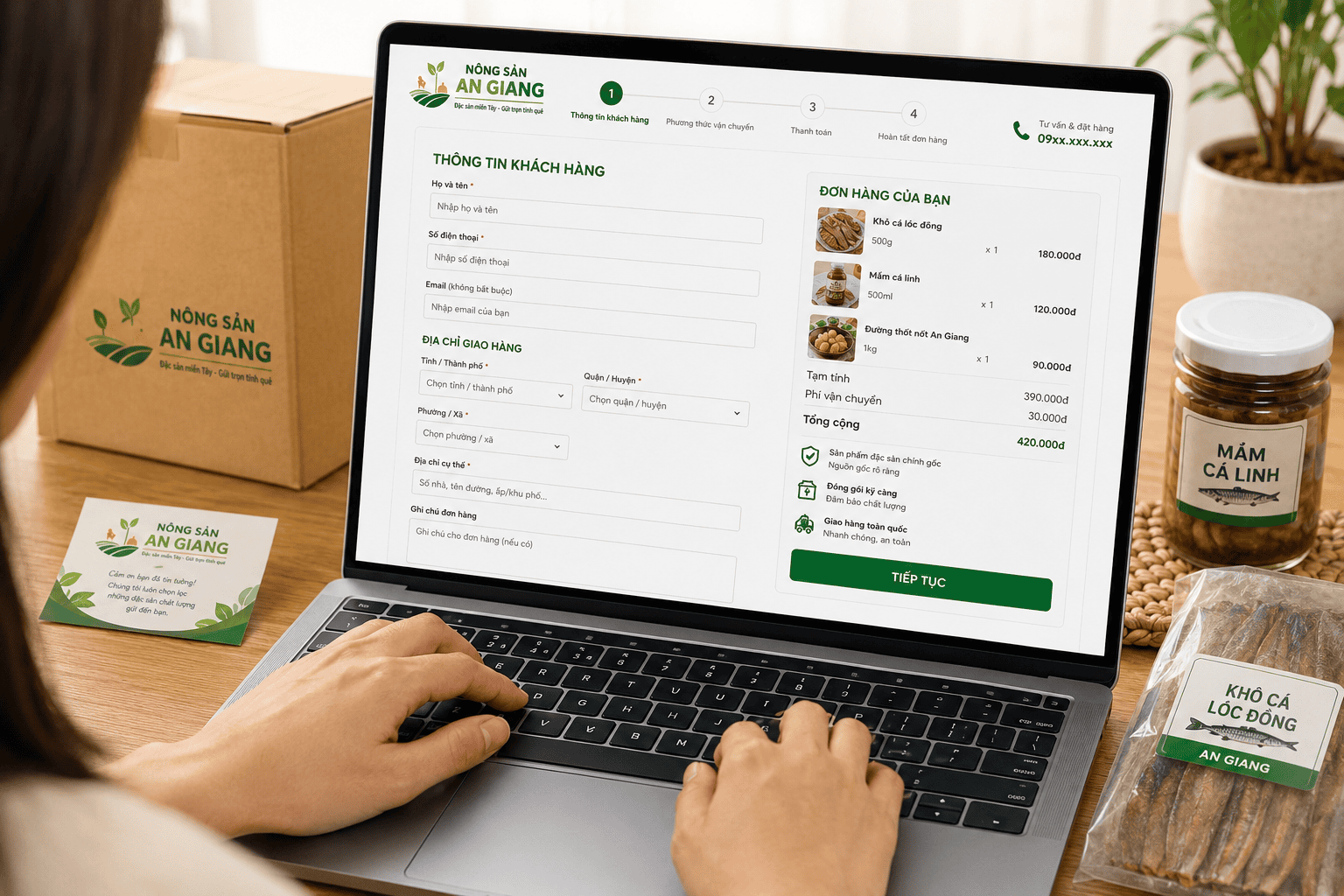Chính sách bảo mật Nông Sản An Giang 2 Thông tin khách hàng khi đặt mua đặc sản An Giang online