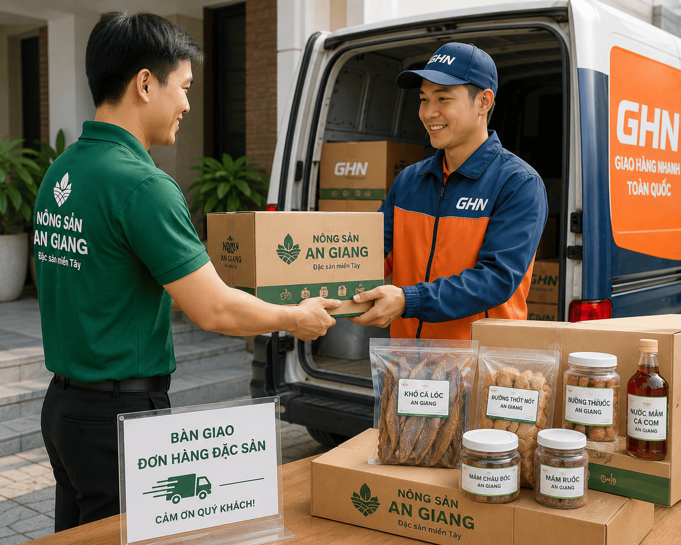 Chính sách vận chuyển đặc sản tại Nông Sản An Giang 7 Bàn giao đơn hàng đặc sản cho đơn vị vận chuyển