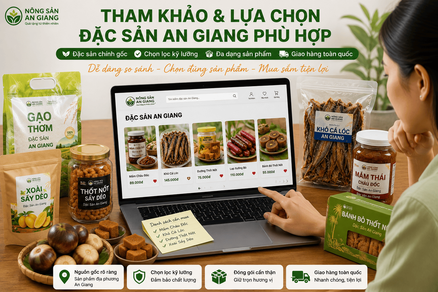 Tham khảo và lựa chọn đặc sản An Giang phù hợp