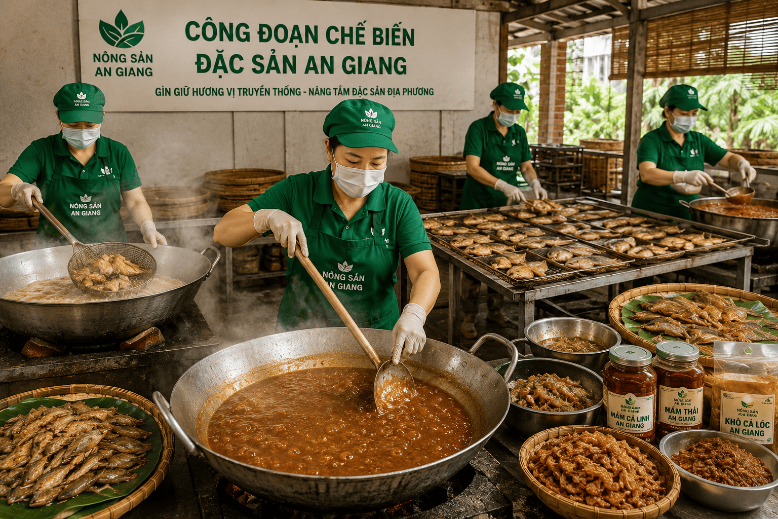 Quy trình sản xuất đặc sản An Giang: Từ nguyên liệu đến sản phẩm hoàn thiện 7 Công đoạn chế biến đặc sản An Giang