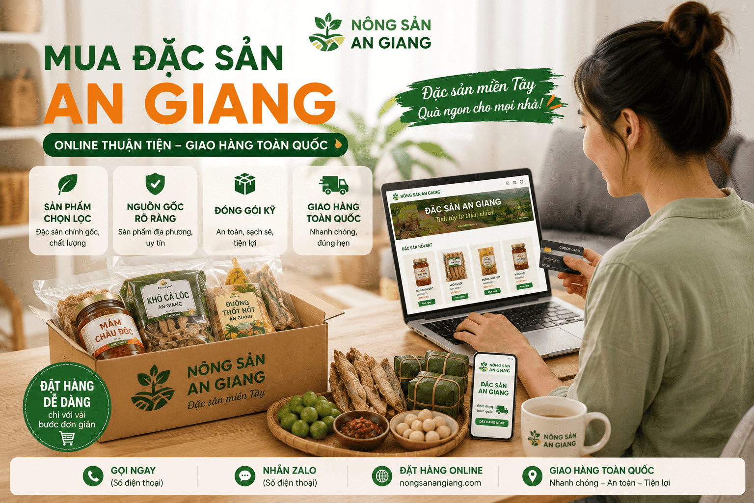 Đăng ký mua đặc sản An Giang chính gốc, thuận tiện giao hàng toàn quốc 6 Lựa chọn đặc sản An Giang phù hợp với nhu cầu sử dụng