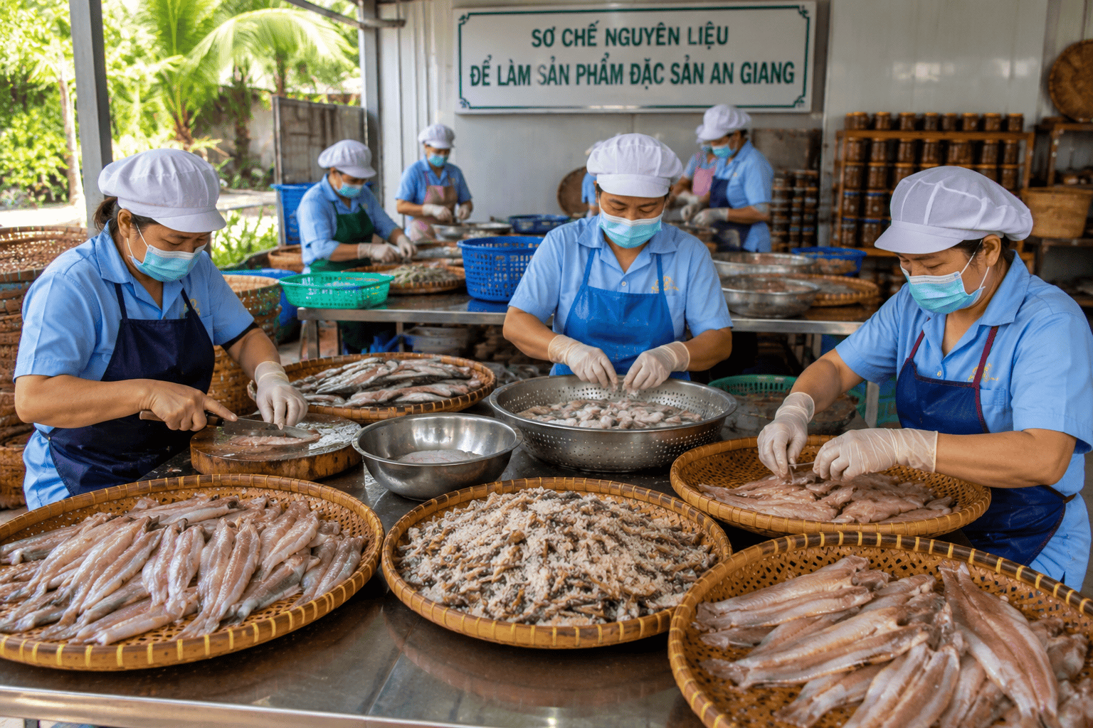 Nguyên liệu nông sản được lựa chọn và phân loại