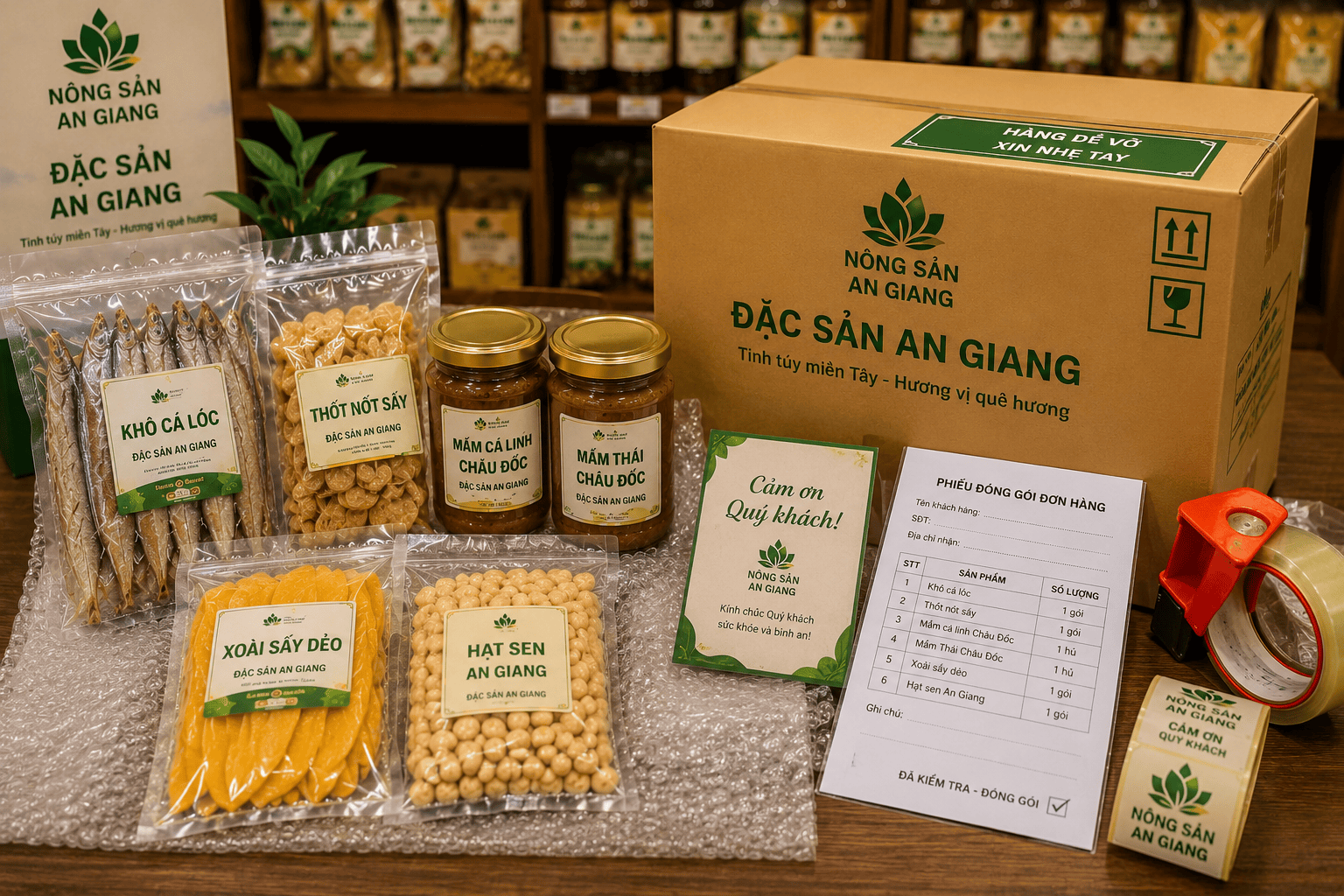 Cửa Hàng Đặc Sản An Giang – Đặc Sản Địa Phương Chọn Lọc, Dễ Đặt Mua 8 Cửa hàng đặc sản An Giang với các sản phẩm địa phương được trưng bày