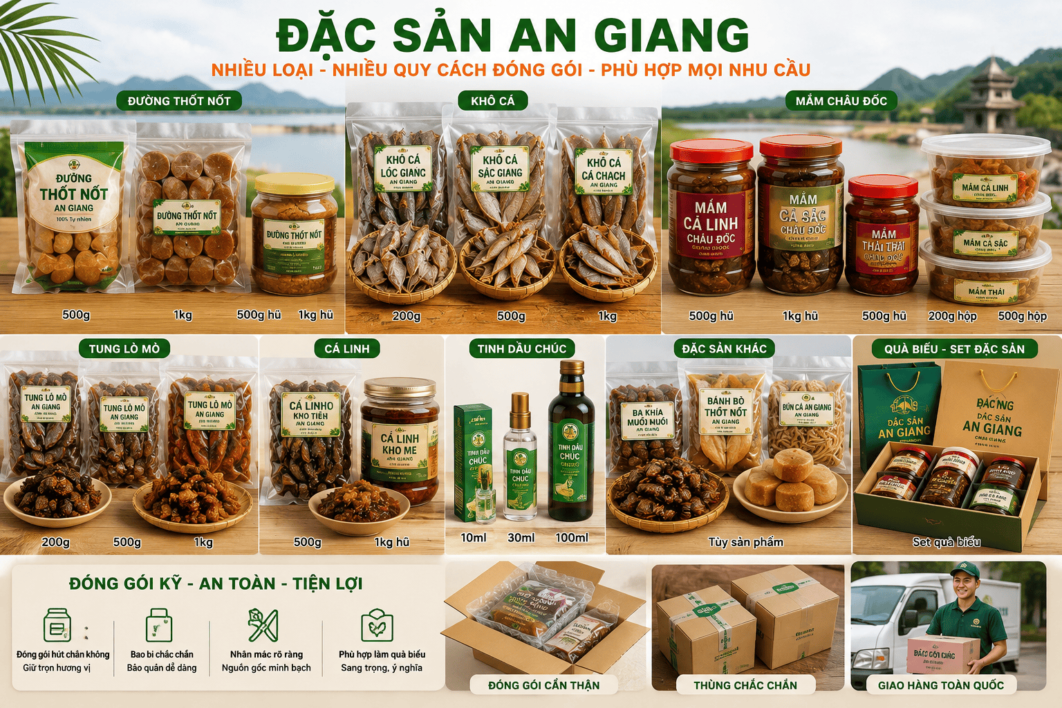Bảng Giá Đặc Sản An Giang – Xem Giá Và Chọn Sản Phẩm Phù Hợp 4 Các loại đặc sản An Giang với nhiều quy cách đóng gói
