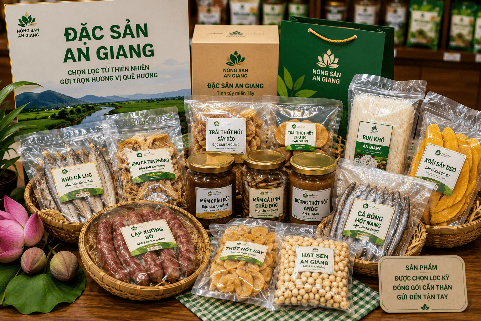 Cửa Hàng Đặc Sản An Giang – Đặc Sản Địa Phương Chọn Lọc, Dễ Đặt Mua 6 Đặc sản An Giang đóng gói phù hợp làm quà biếu