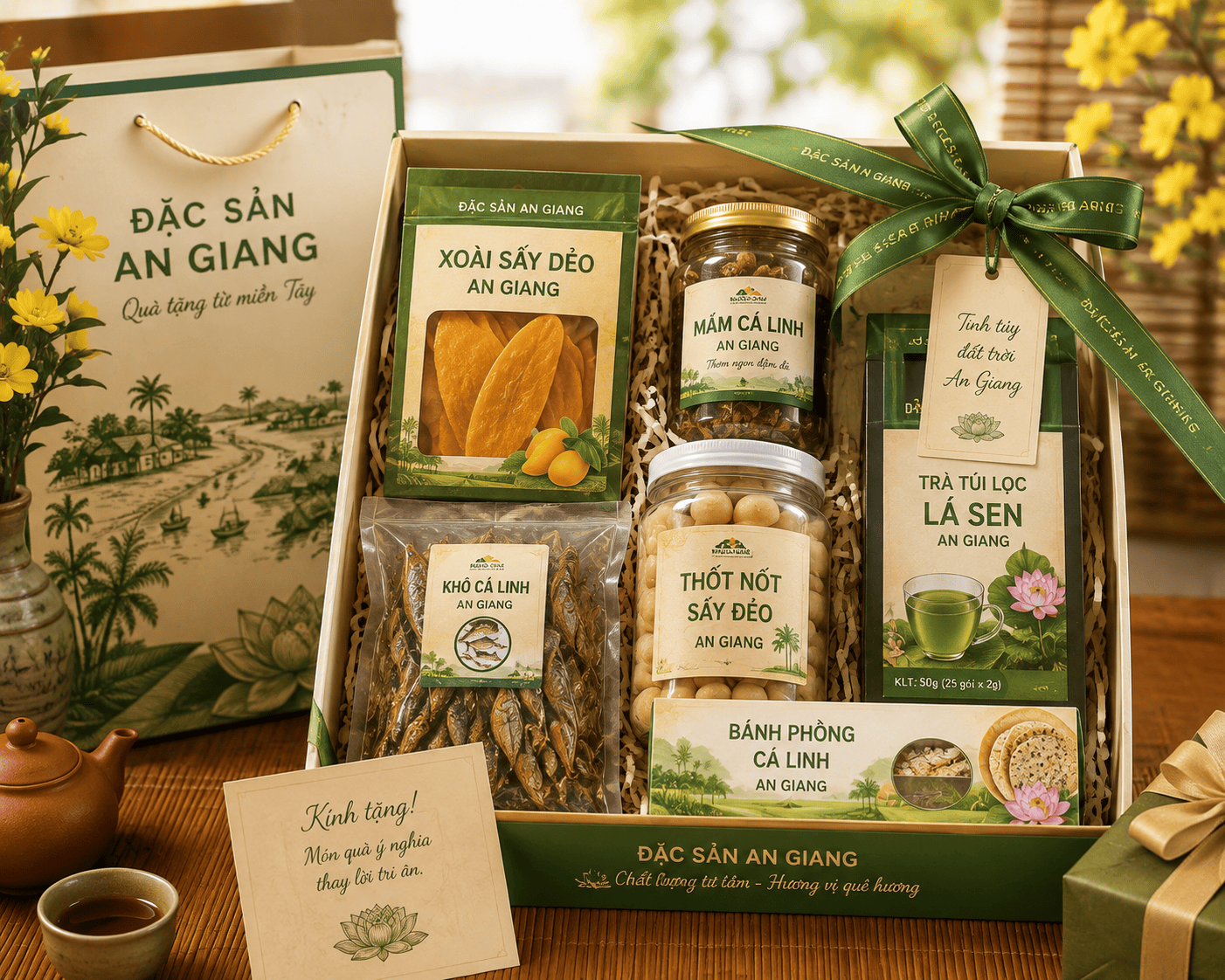 Đặc sản An Giang đóng gói làm quà biếu