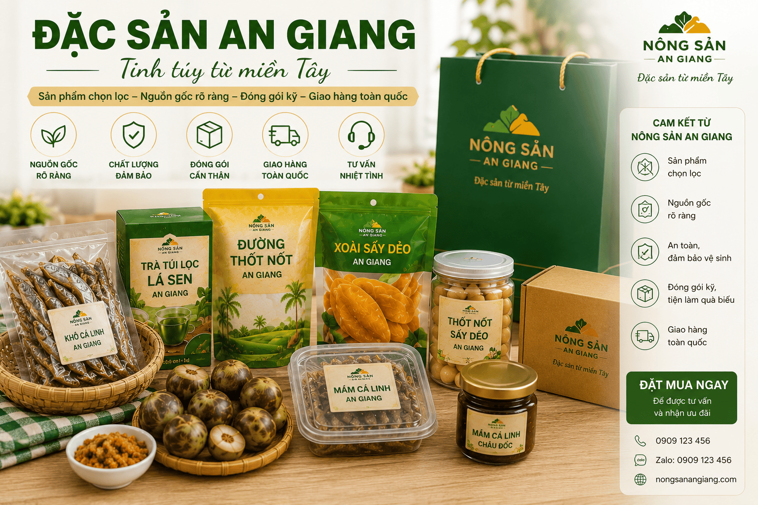 Sản phẩm đặc sản An Giang sẵn sàng đặt mua