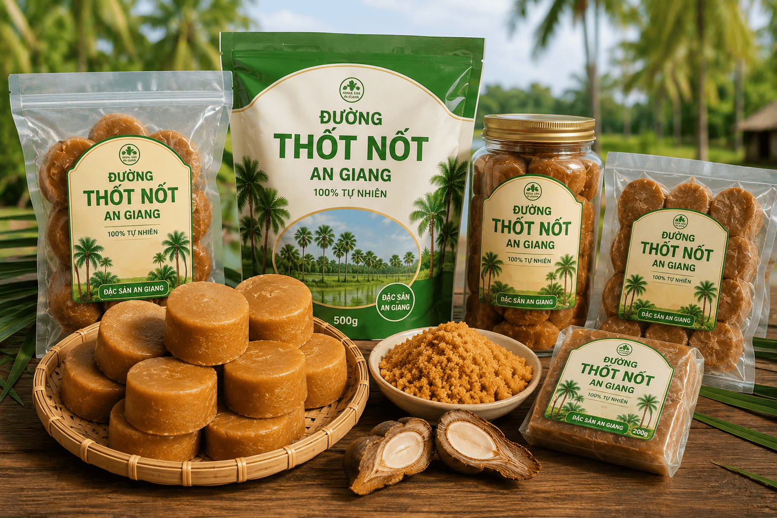 Bảng Giá Đặc Sản An Giang – Xem Giá Và Chọn Sản Phẩm Phù Hợp 8 Đường thốt nốt An Giang đóng gói