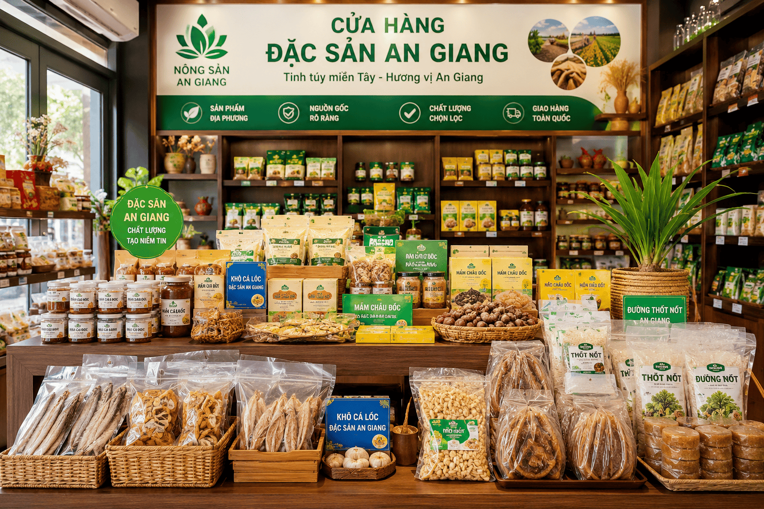 Cửa Hàng Đặc Sản An Giang – Đặc Sản Địa Phương Chọn Lọc, Dễ Đặt Mua 3 Đơn hàng đặc sản An Giang được đóng gói để giao đi
