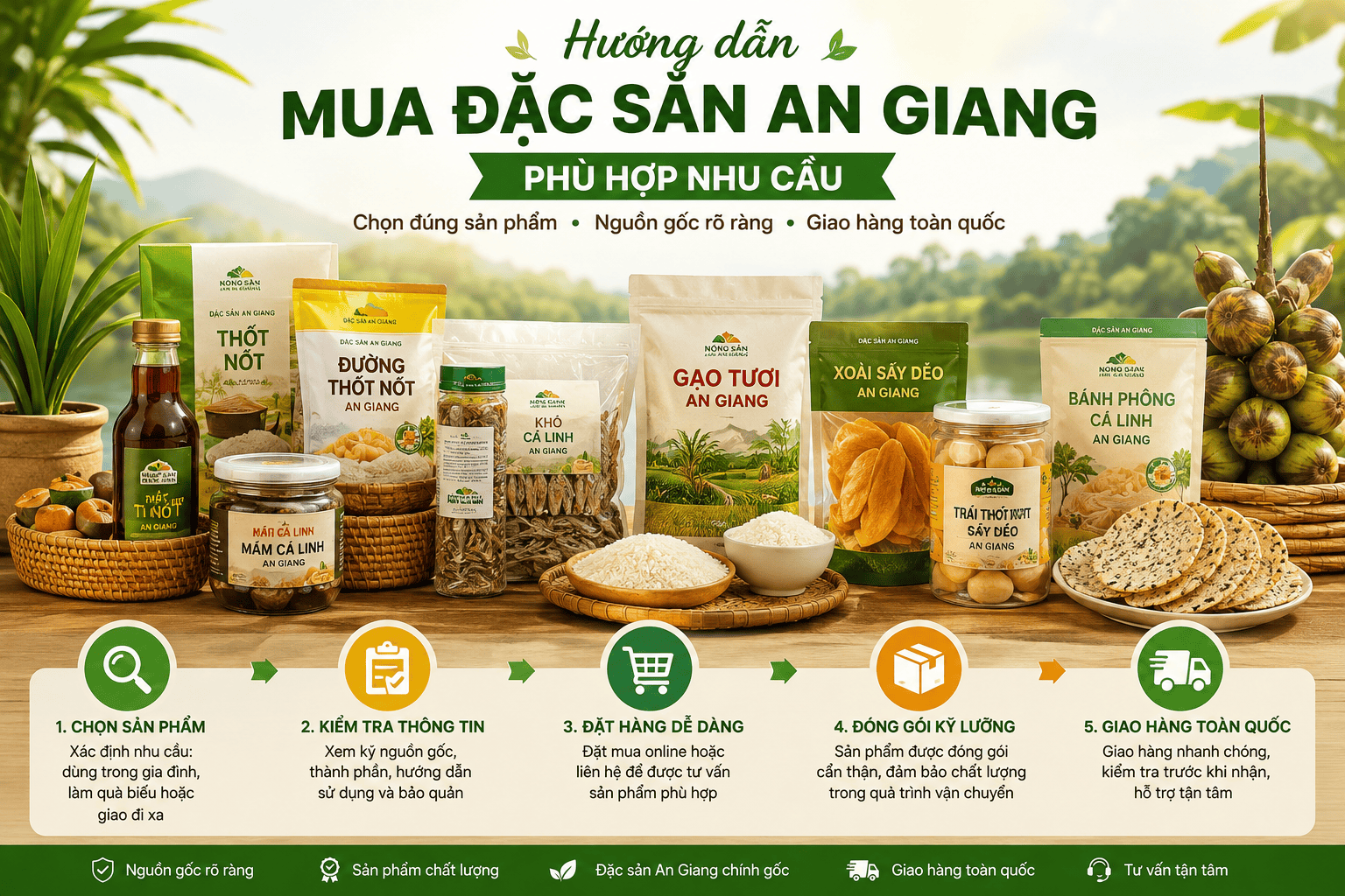 Hướng dẫn mua đặc sản An Giang phù hợp nhu cầu