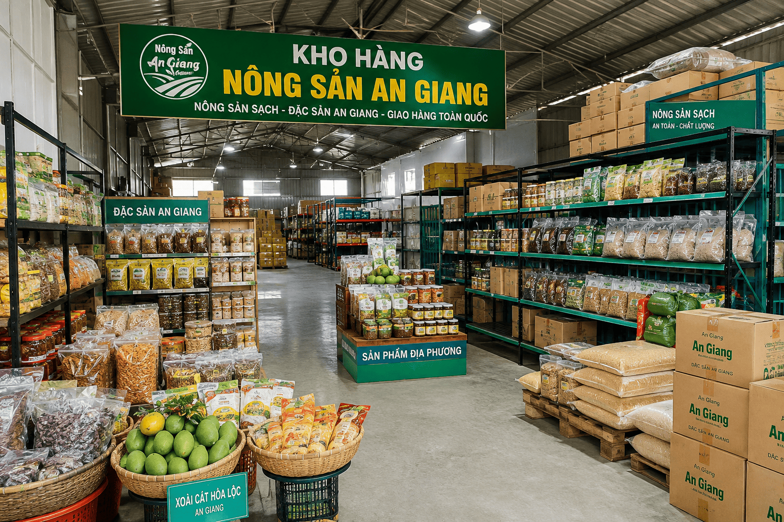 Kho hàng Nông Sản An Giang – Nơi tập trung đặc sản địa phương thuận tiện đặt mua 2 Kho hàng Nông Sản An Giang với các sản phẩm địa phương
