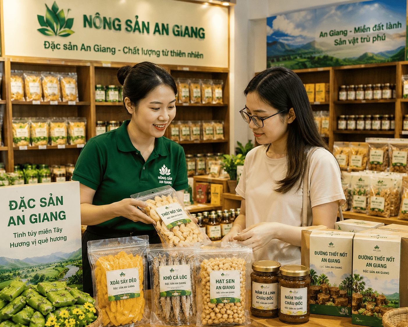 Khách hàng tìm mua đặc sản An Giang tại cửa hàng