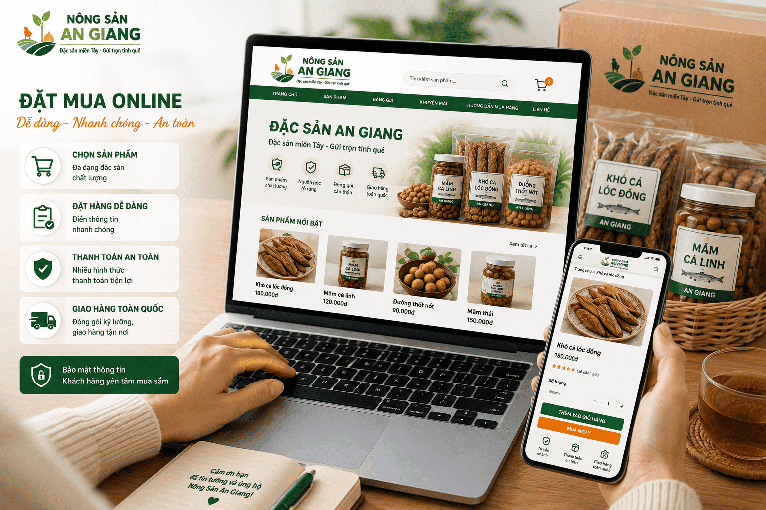 Khách hàng mua đặc sản An Giang online