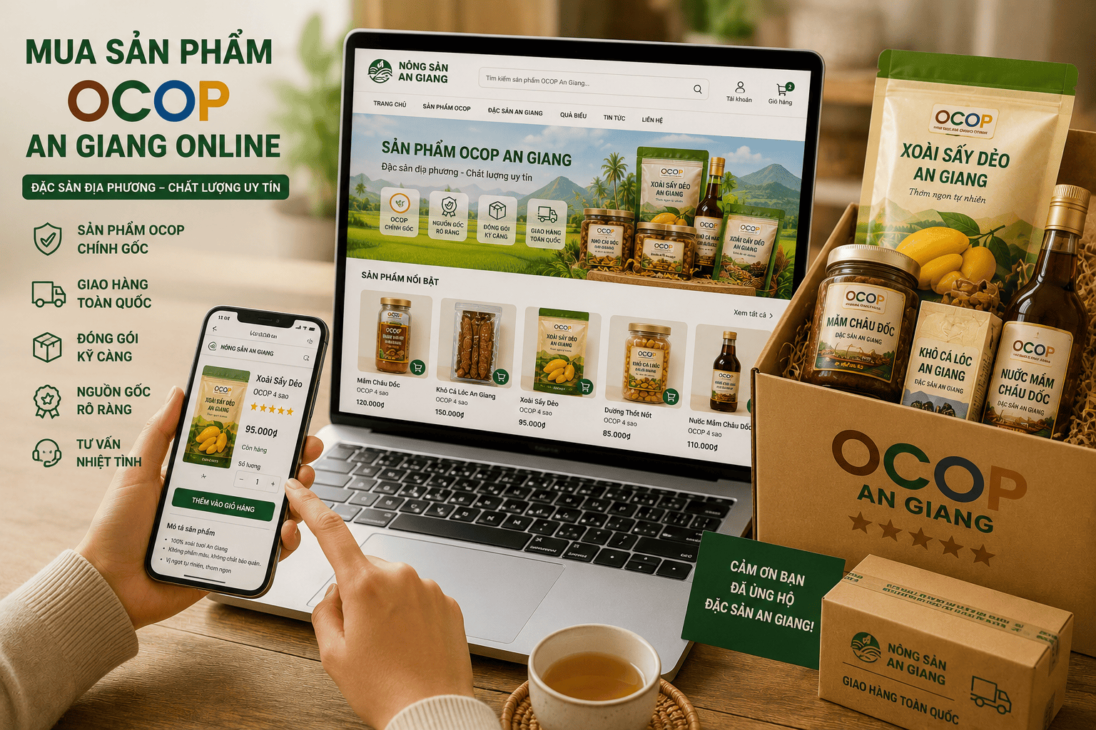 Sản phẩm OCOP An Giang – Đặc sản địa phương chọn lọc, thuận tiện mua online 5 mua san pham ocop an giang online 1