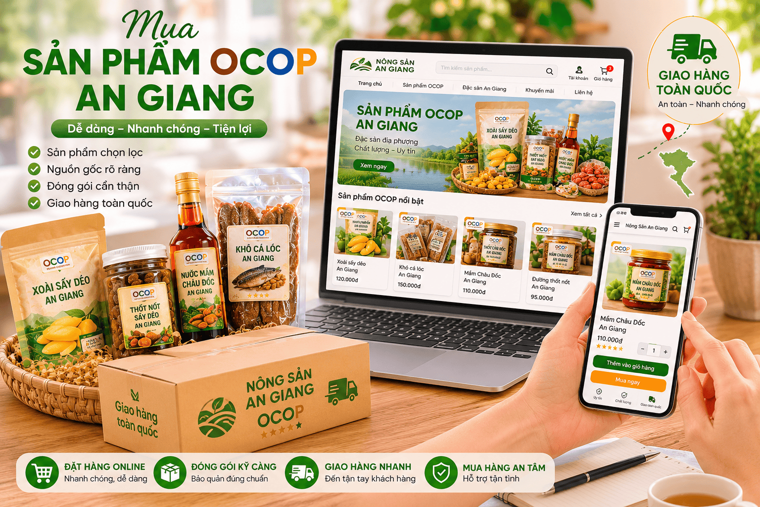 Sản phẩm OCOP An Giang – Đặc sản địa phương chọn lọc, thuận tiện mua online 4 Mua sản phẩm OCOP An Giang online