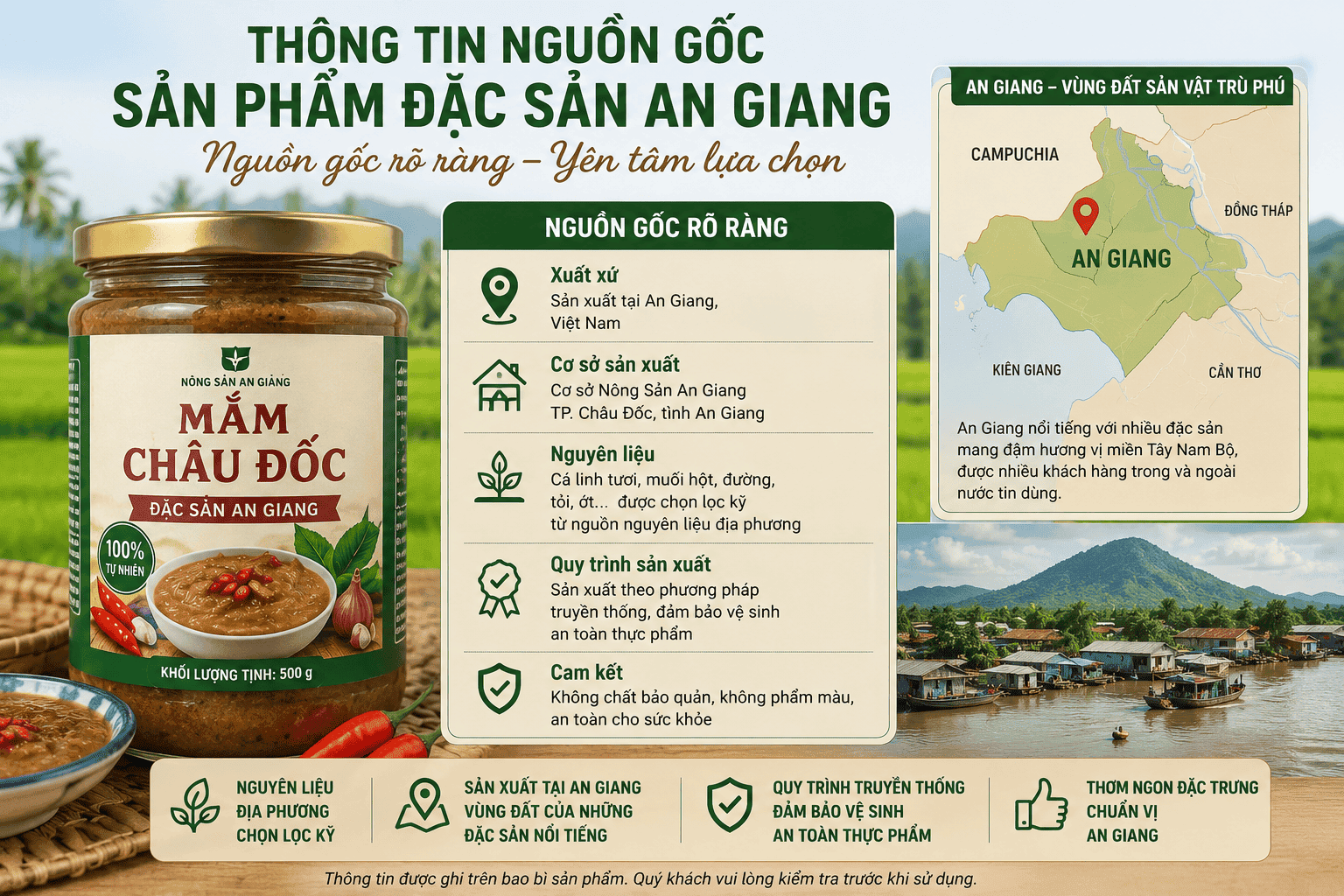 Thông tin nguồn gốc sản phẩm đặc sản An Giang