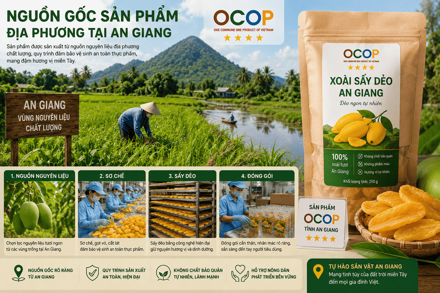 Sản phẩm OCOP An Giang – Đặc sản địa phương chọn lọc, thuận tiện mua online 3 Nguồn gốc sản phẩm địa phương tại An Giang