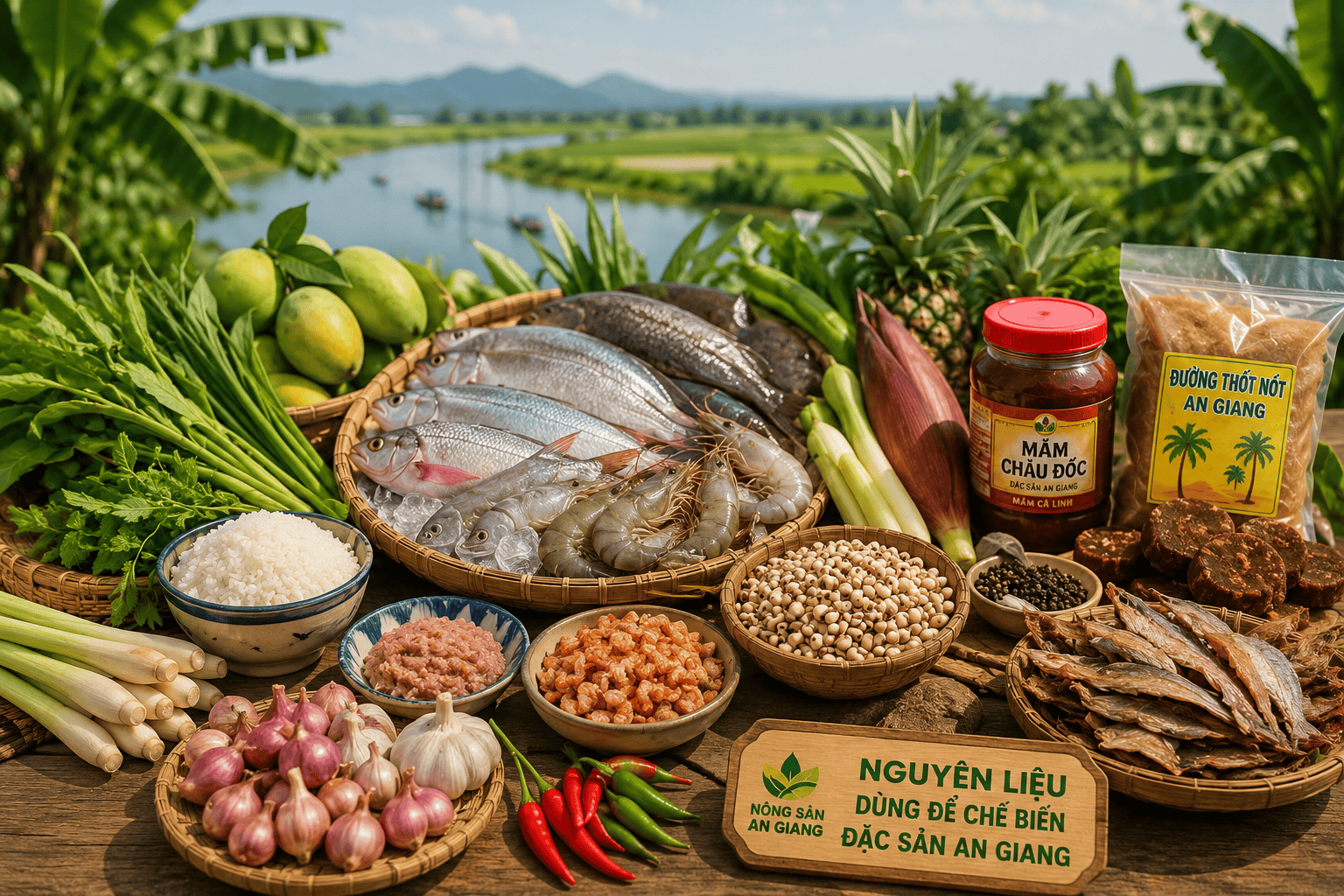 Quy trình sản xuất đặc sản An Giang: Từ nguyên liệu đến sản phẩm hoàn thiện 3 Nguyên liệu dùng để chế biến đặc sản An Giang