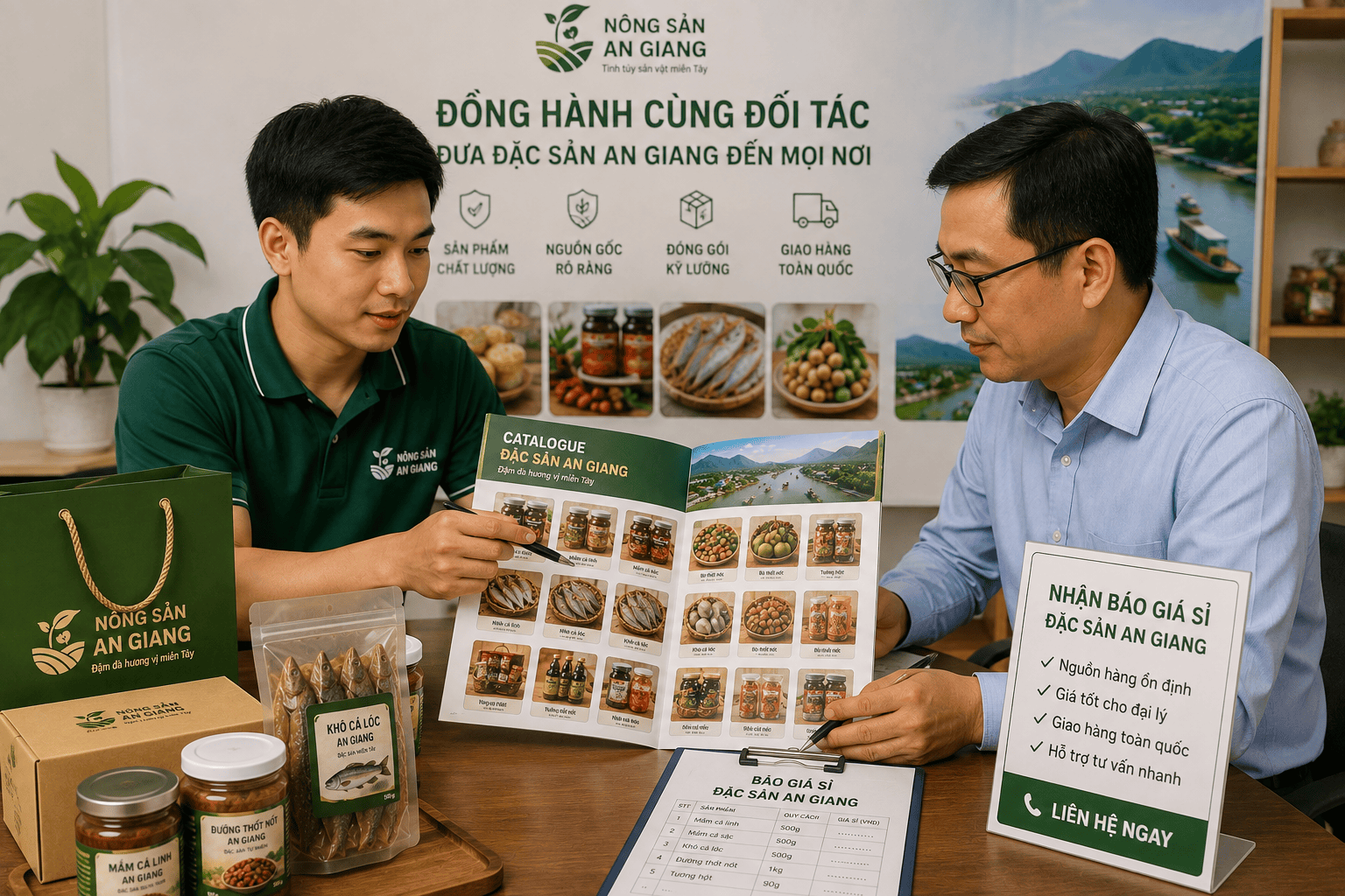 Catalogue đặc sản An Giang dành cho cửa hàng, đại lý và đối tác 1 Đối tác tham khảo catalogue và nhận báo giá sỉ đặc sản An Giang