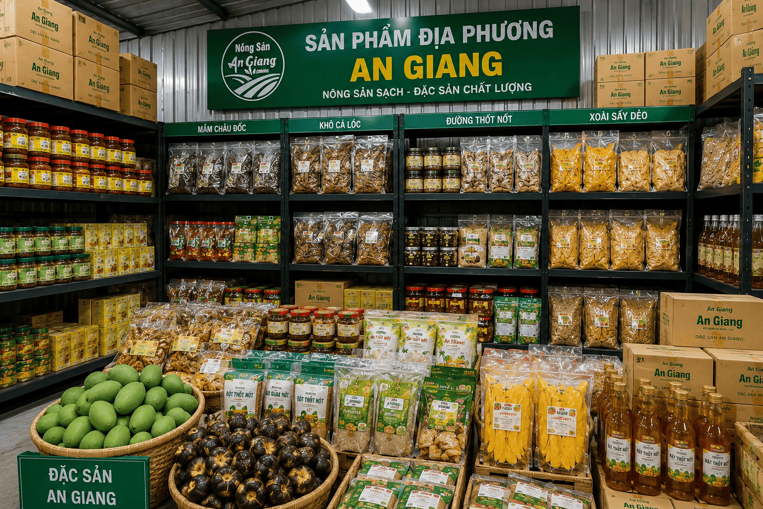 Kho hàng Nông Sản An Giang – Nơi tập trung đặc sản địa phương thuận tiện đặt mua 1 Sản phẩm địa phương An Giang tại kho hàng