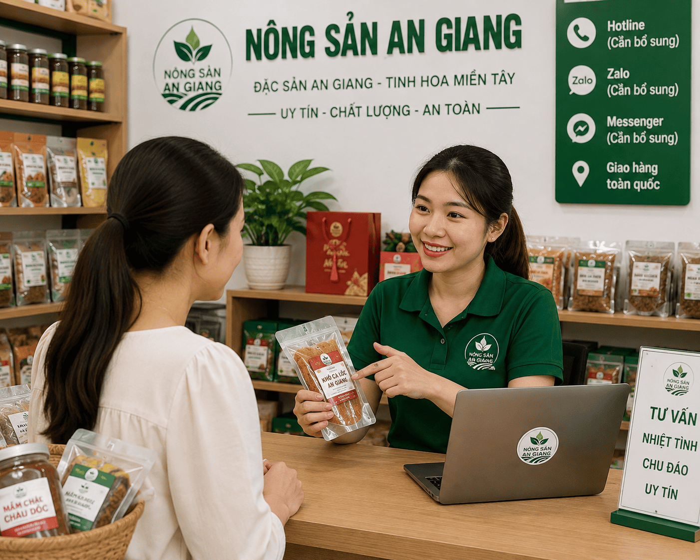 Liên hệ Nông Sản An Giang – Tư vấn sản phẩm và hỗ trợ đặt hàng 8 Nhân viên tư vấn khách hàng tại Nông Sản An Giang